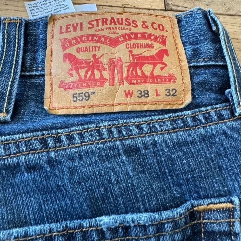Levi's 559 Relaxed Straight Mens Jeans Blue Medium Wash W38 L32 00559-2765 (939)